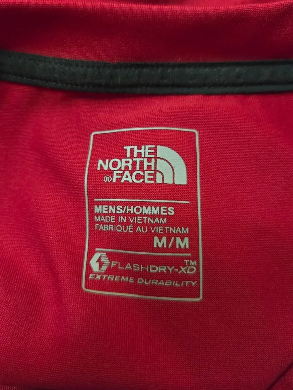 The North Face FlashDry XD Long Sleeve Shirt Mens M Red Athletic Hiking Camping